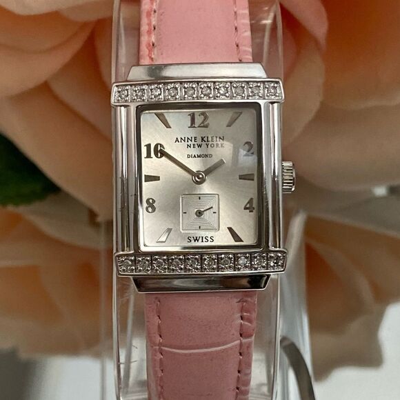 Anne Klein New York Swiss 20 Diamond Bezel Dress Watch with Sub-dial Second Hand - Picture 6 of 16